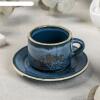Кофейная пара Хорекс Blu reattivo, чашка 80 мл, блюдце 6 см фото 1